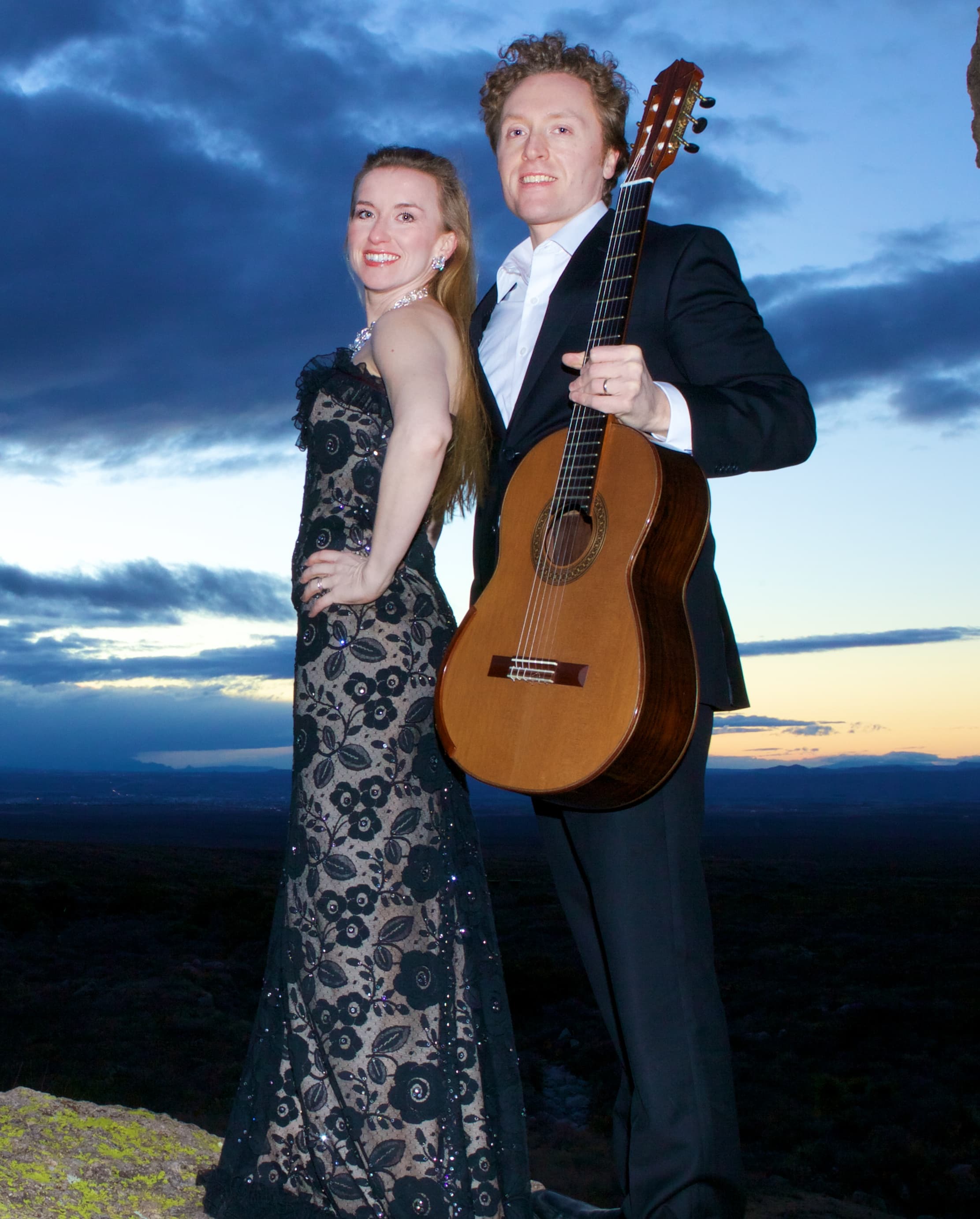 The duo at dusk — soprano and classical guitarist